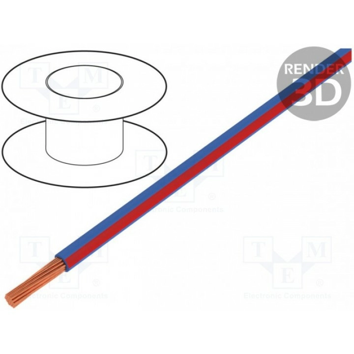 Провод LgY многопров Cu BQ CABLE LGY0.75-BLRD (LGY0.75-BL-RD)