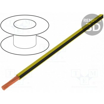 Провод LgY многопров Cu 1мм2 BQ CABLE LGY1.0-YL-BK
