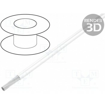 Провод TLY многопров Cu 0124мм2 белый TECHNOKABEL TLY-0.124C-WH