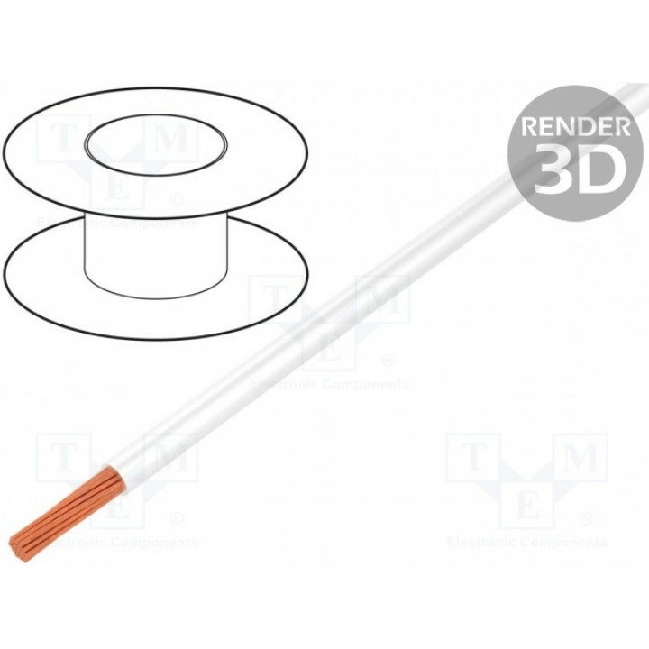 Провод TLY многопров Cu 012мм2 белый BQ CABLE TLY0.12-WH (TLY0.12-WH)