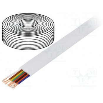Провод телефонный многопров BQ CABLE TEL-0081-100-WH
