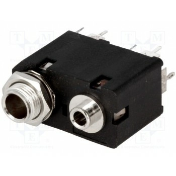 Гнездо jack 3,5мм + jack 6,35мм AMPHENOL ACJS-MVD985-3S