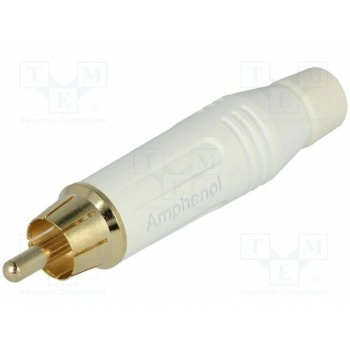 Вилка rca AMPHENOL ACPR-WHT