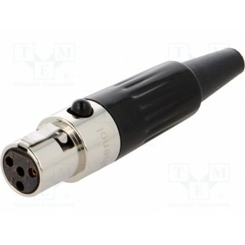 Вилка xlr mini AMPHENOL AG4F