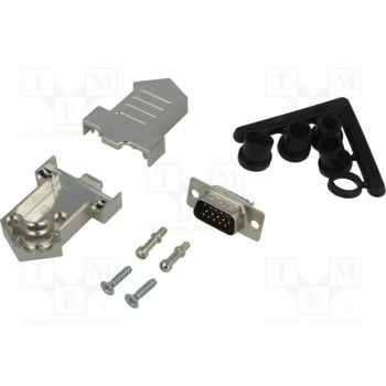 D-sub pin 15 ENCITECH D45NT09-M-HDP15-W-K