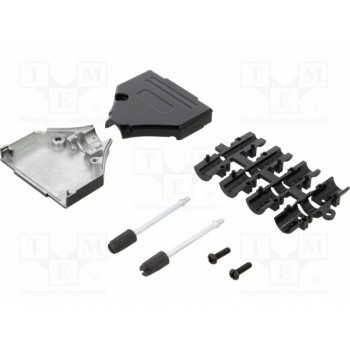 Корпус для разъемов d-sub d-sub 25pin,d-sub hd 44pin MH CONNECTORS DTZK25BKRAPCBK-K