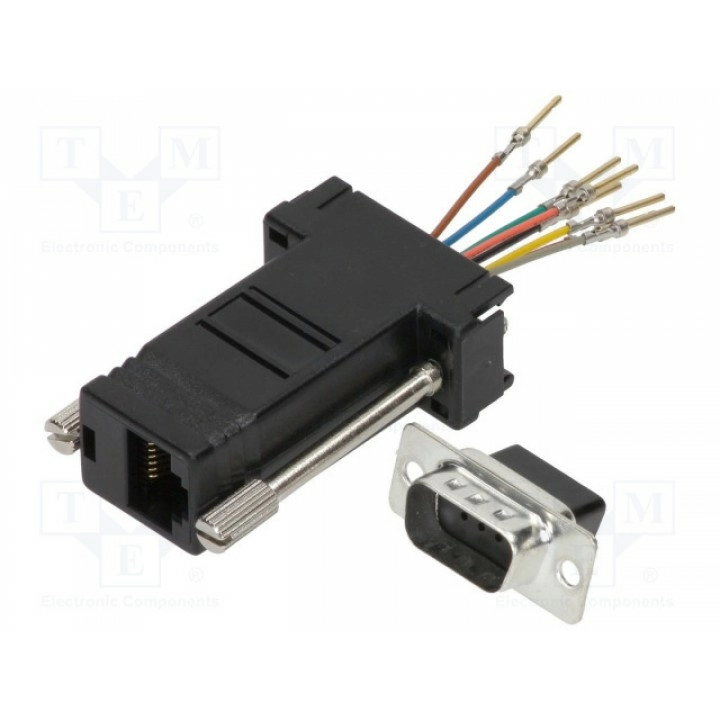 Переходник адаптер гнездо rj45, d-sub 9pin "папа"<a title="mh connectors mhda9-pmj8-k-rc" onclick="_trackevent('mhda9-pmj8-k-rc', 'thumbnail', 'pip') MH CONNECTORS MHDA9-PMJ8-K-RC (MHDA9-PMJ8-K-RC)