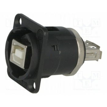 Адаптер гнездо usb a-сзади,гнездо usb b-спереди SWITCHCRAFT EHUSBBABX