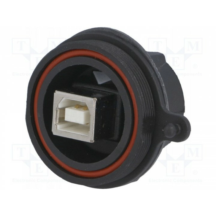 Адаптер гнездо usb a, гнездо usb b (герметичное) BULGIN PX0842B (PX0842/B)