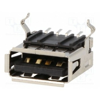 Гнездо usb a ADAM TECH USB-A-S-RA-CS2-SMT