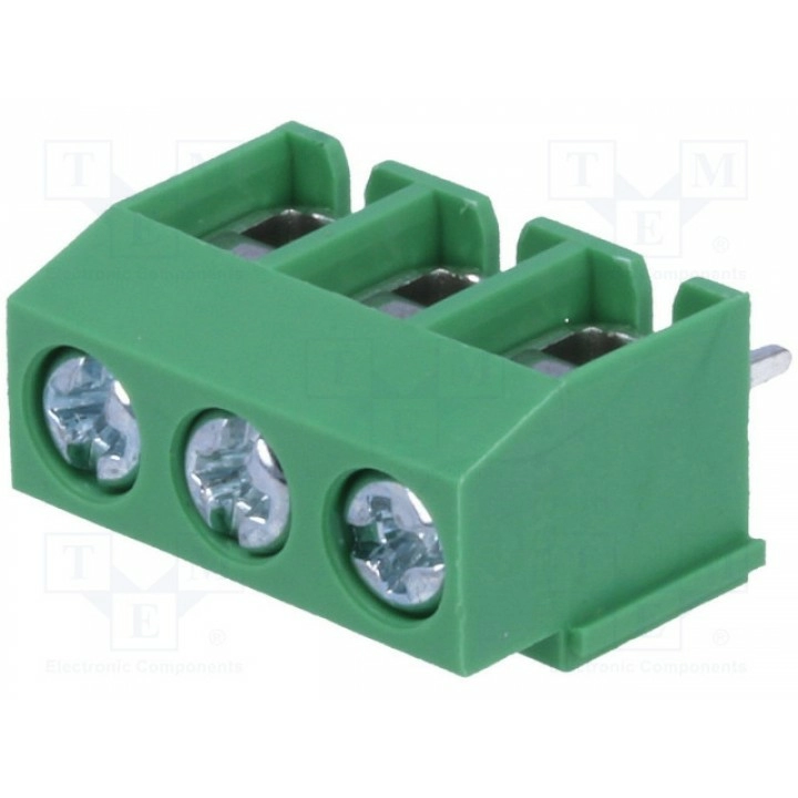 Зажимная рейка для печатных плат угловой DEGSON ELECTRONICS DG126-5.0-03P-14-00A(H) (DG126-5.0-3P14)