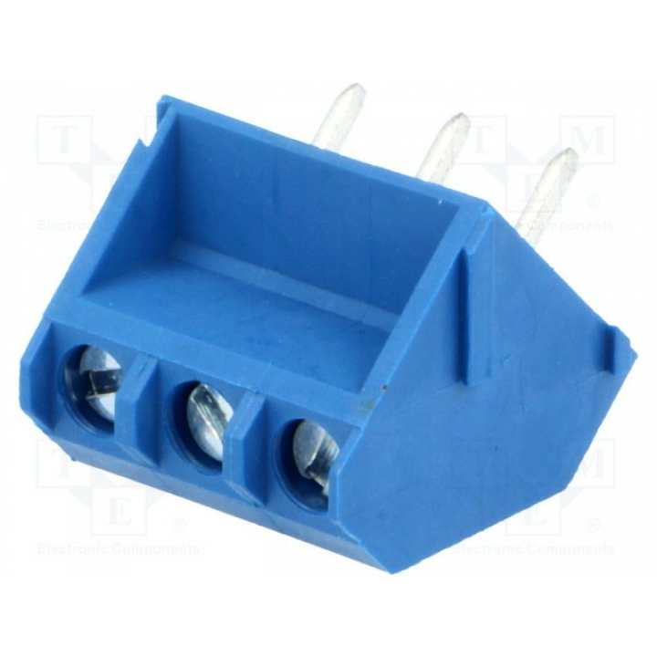 Зажимная рейка для печатных плат угловой 45° DEGSON ELECTRONICS DG330-5.0-03P-12-00A(H) (DG330-5.0-3P12)