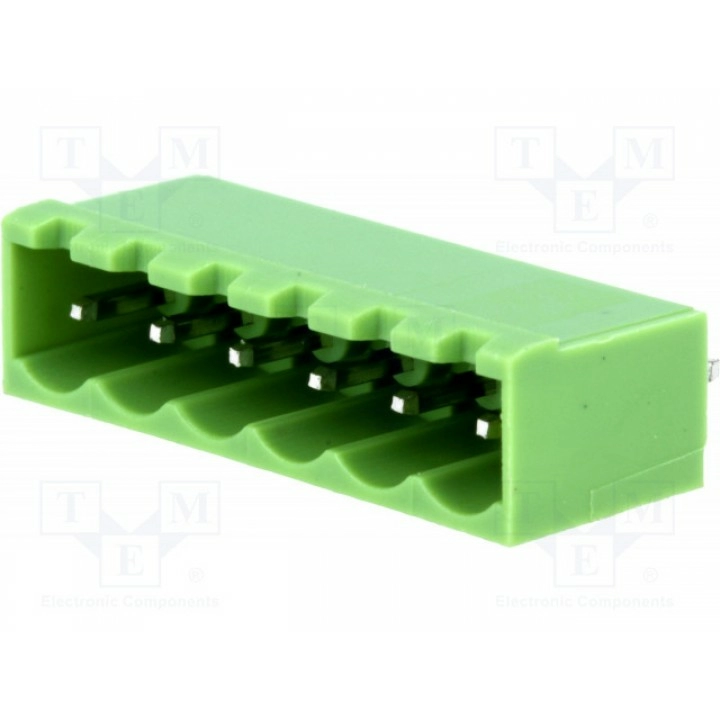 Разъемный клеммник ш.контактов 5мм XINYA XY2500V-B(5.0)-6P (TBG-5.0-PW-6P)