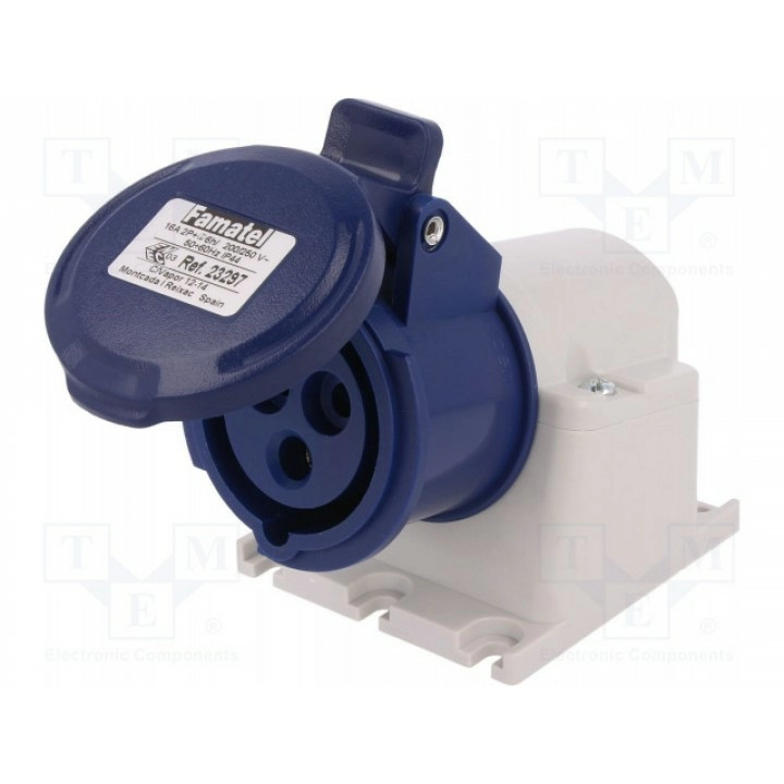 Разъем питания ac, трехфазный гнездо Famatel 23297 (FAM-23297)