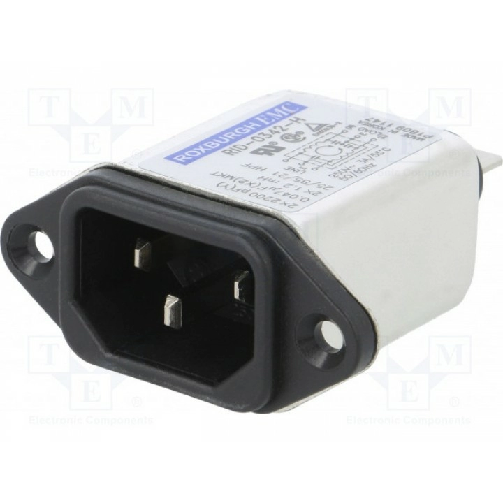 Разъем питания ac гнездо ROXBURGH EMC RID0342H (RID0342H)