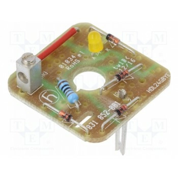 Вставка с led,с варистором,с выпрямительным мостом HIRSCHMANN 831852001 GDME HDL 24 GB YE