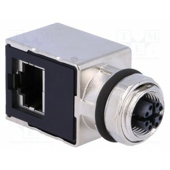 Адаптер гнездо rj45,м12 "мама" код.х HARTING 21033814800