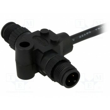 Разветвитель 2 м12 "папа",кабель AMPHENOL PS-040400-MM0-TSA01