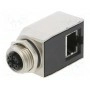 Адаптер гнездо rj45, м12 "мама" AMPHENOL RJS-12X08FF-RS7001 (RJS-12X08FF-RS7001)