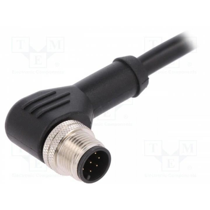 Вилка m12 BULGIN PXPPVC12RAM08ACL010PVC (PXPPVC12RAM08AC010)