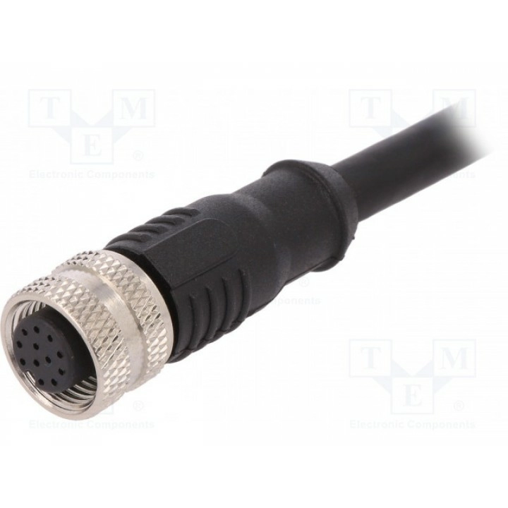 Вилка m12 BULGIN PXPTPU12FBF12ACL010PUR (PXPTPU12FBF12AC010)