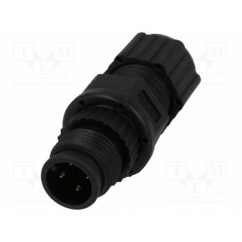 Вилка m12 AMPHENOL 12P-04BMMA-SL8001