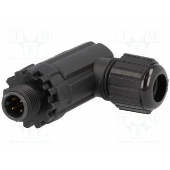 Вилка m12 AMPHENOL 12P-04BMMB-SR7001