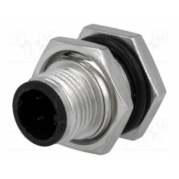 Гнездо m12 AMPHENOL M12A-04PMMP-SF8001