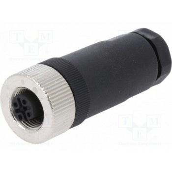 Вилка m12 DEGSON ELECTRONICS PB-M12D-04P-FF-SL7001-00A(H)