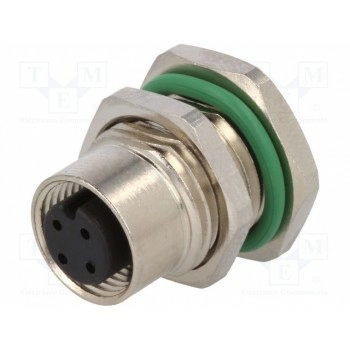 Гнездо m12 BULGIN PXMBNI12RPF04APCPG9