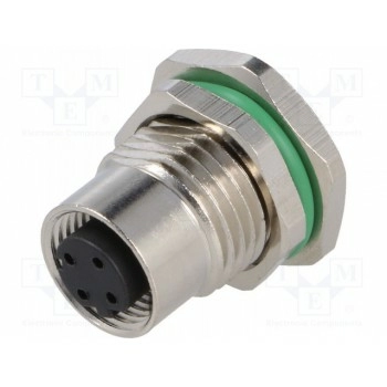Гнездо m12 BULGIN PXMBNI12RPF04DPCPG9