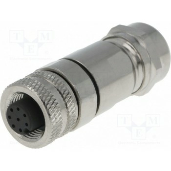 Вилка m12 DEGSON ELECTRONICS SM12-PVC-A8F-1B9
