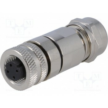 Вилка m12 DEGSON ELECTRONICS SM12-PVC-D4F-1B9