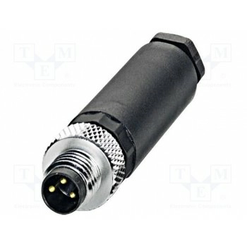 Разъем m8 "папа" PHOENIX CONTACT SACC-M 8MS-3CON-M-SW 1501252