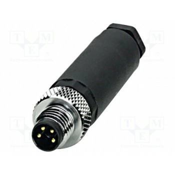 Разъем m8 "папа" PHOENIX CONTACT SACC-M 8MS-4CON-M-SW 1501265