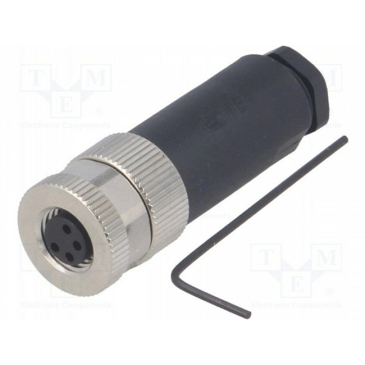 Разъем m8 "мама" TE Connectivity T4010008041-000 (T4010008041-000)