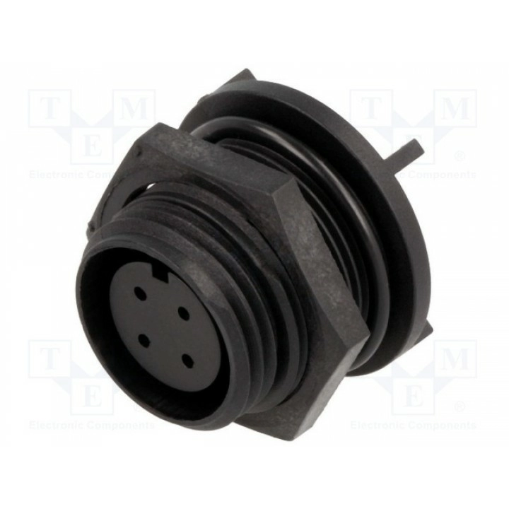 Разъем круглый гнездо BULGIN PX041304SPC (PX0413/04S/PC)
