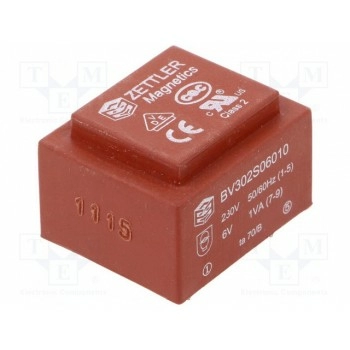 Трансформатор залитый 1ВА ZETTLER BV302S06010ZU