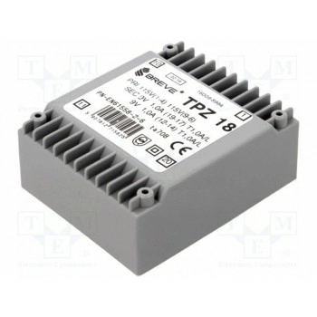 Трансформатор сетевой 18ВА 115ВAC BREVE TUFVASSONS TPZ18-2X9V