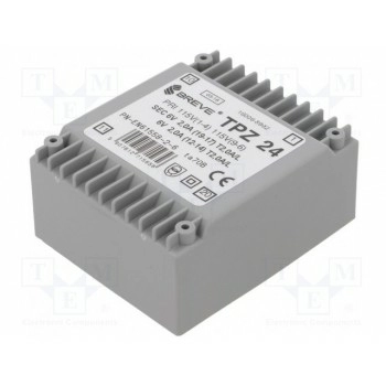 Трансформатор сетевой 24ВА 115ВAC BREVE TUFVASSONS TPZ24-2X6V