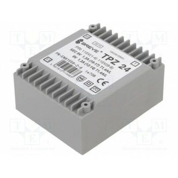 Трансформатор сетевой 24ВА 115ВAC BREVE TUFVASSONS TPZ24-2X9V