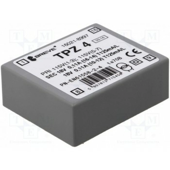 Трансформатор сетевой 4ВА 115ВAC BREVE TUFVASSONS TPZ4-2X18V