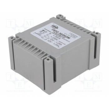 Трансформатор залитый 30ВА 230ВAC 12В INDEL TSPZ30-2X12V