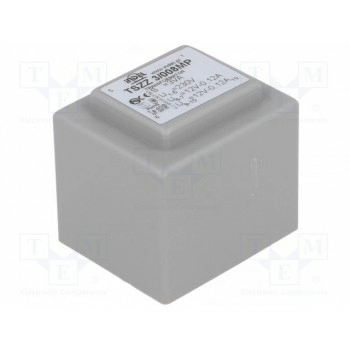 Трансформатор залитый 3ВА 230ВAC 12В INDEL TSZZ2.8-2X12V