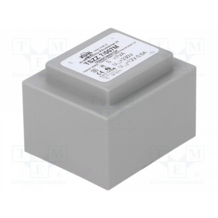 Трансформатор залитый 7ВА 230ВAC INDEL TSZZ7007M (TSZZ6-12V)