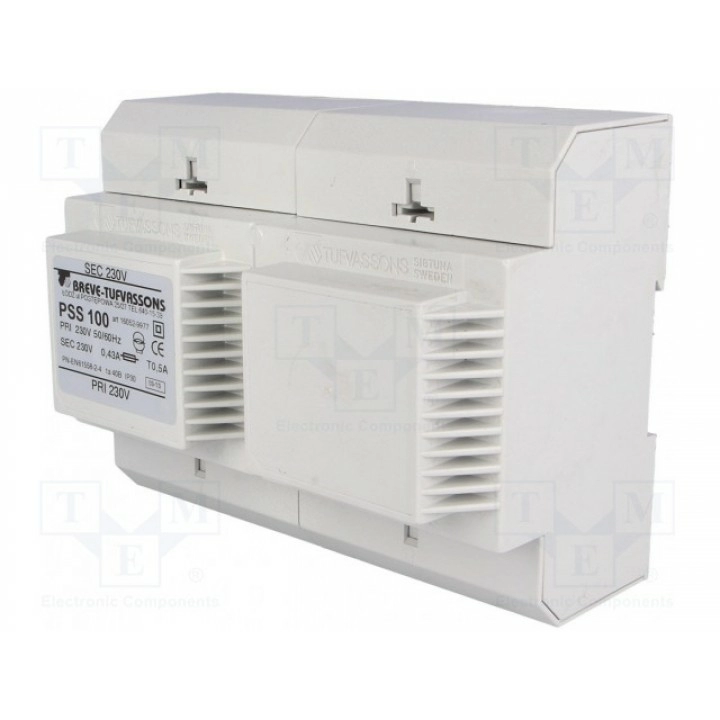 Трансформатор разделительный 100ВА BREVE TUFVASSONS PSS100230230V (PSS100-230-230V)