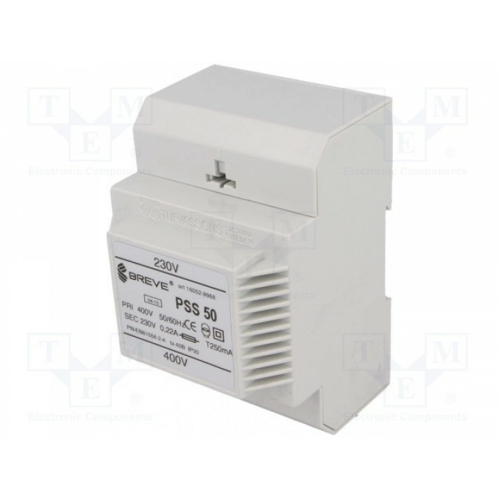 Трансформатор разделительный 50ВА BREVE TUFVASSONS PSS50400230V (PSS50-400-230V)