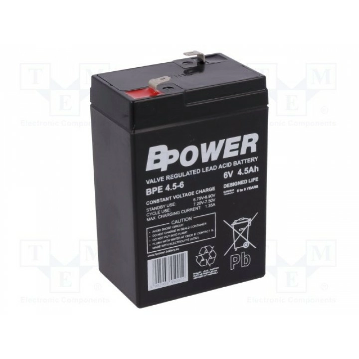 Свинцовый аккумулятор BPOWER ACCU-BPE4.5-6BP(BPE 4,5-6)