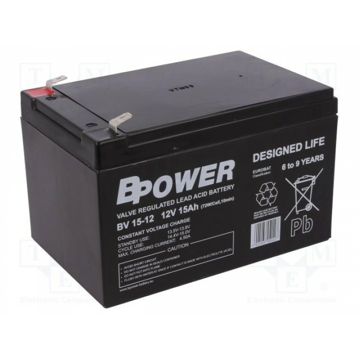 Свинцовый аккумулятор BPOWER ACCU-BV15-12BP(BV 15-12)