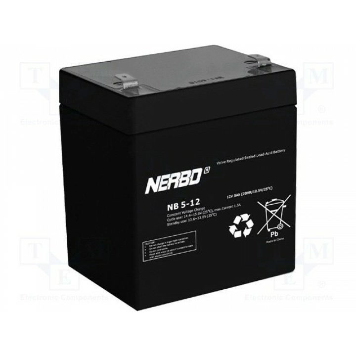 Свинцовый аккумулятор NERBO ACCU-HP5-12NB(NB5-12)